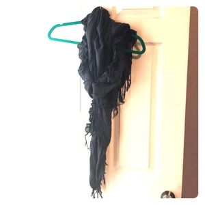 Navy Blue fringe scarf